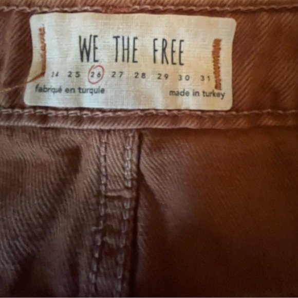 NEW We The Free by Free People A-Line Denim Jean Skirt Bronze Size 26 NWT Small - Picture 6 of 6